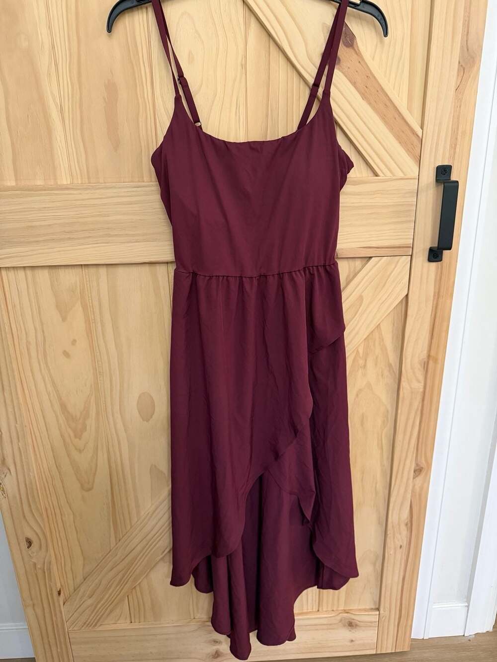Halara Breezeful Asymmetric Crossover Hem Flowy Midi Dress